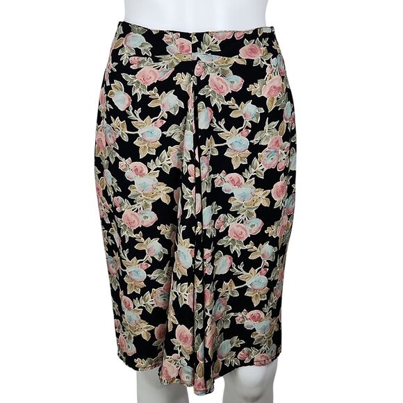 Vintage Carole Little Knee Length Rayon Skirt Size 6 Small - Picture 8 of 8